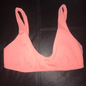 La hearts bright orange bikini top